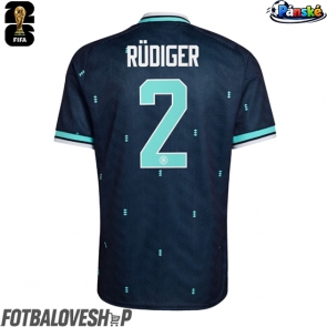 Německo Antonio Rudiger #2 Venkovní Dres MS 2026 Krátký Rukáv