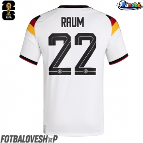 Německo David Raum #22 Domácí Dres MS 2026 Krátký Rukáv