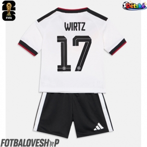 Německo Florian Wirtz #17 Dětské Domácí Dres MS 2026 Krátký Rukáv (+ trenýrky)