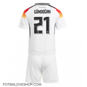Německo Ilkay Gundogan #21 Dětské Domácí Dres ME 2024 Krátký Rukáv (+ trenýrky)