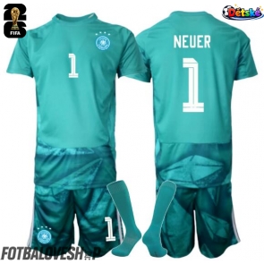 Německo Manuel Neuer #1 Brankářské Dětské Domácí Dres MS 2026 Krátký Rukáv (+ trenýrky)