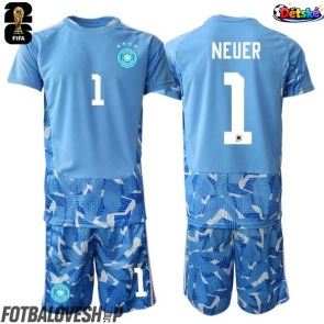 Německo Manuel Neuer #1 Brankářské Dětské Venkovní Dres MS 2026 Krátký Rukáv (+ trenýrky)