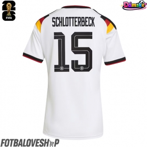Německo Nico Schlotterbeck #15 Dámské Domácí Dres MS 2026 Krátký Rukáv