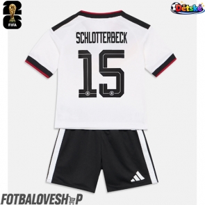 Německo Nico Schlotterbeck #15 Dětské Domácí Dres MS 2026 Krátký Rukáv (+ trenýrky)