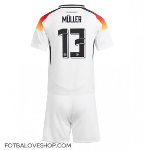 Německo Thomas Muller #13 Dětské Domácí Dres ME 2024 Krátký Rukáv (+ trenýrky)