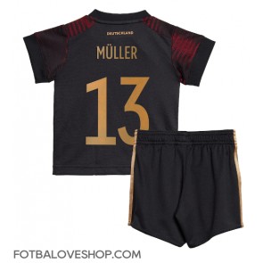 Německo Thomas Muller #13 Dětské Venkovní Dres MS 2022 Krátký Rukáv (+ trenýrky)