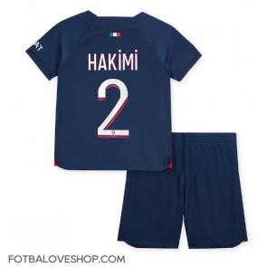 Paris Saint-Germain Achraf Hakimi #2 Dětské Domácí Dres 2023-24 Krátký Rukáv (+ trenýrky)