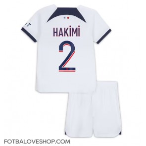 Paris Saint-Germain Achraf Hakimi #2 Dětské Venkovní Dres 2023-24 Krátký Rukáv (+ trenýrky)