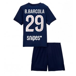 Paris Saint-Germain Bradley Barcola #29 Dětské Domácí Dres 2025-26 Krátký Rukáv (+ trenýrky)