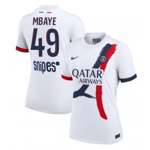 Paris Saint-Germain Ibrahim Mbaye #49 Dámské Venkovní Dres 2025-26 Krátký Rukáv