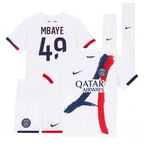 Paris Saint-Germain Ibrahim Mbaye #49 Dětské Venkovní Dres 2025-26 Krátký Rukáv (+ trenýrky)