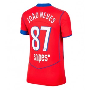 Paris Saint-Germain Joao Neves #87 Dámské Alternativní Dres 2025-26 Krátký Rukáv