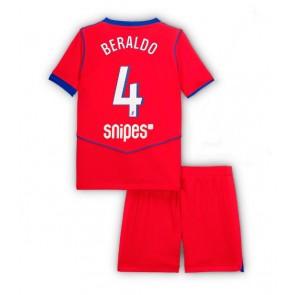 Paris Saint-Germain Lucas Beraldo #4 Dětské Alternativní Dres 2025-26 Krátký Rukáv (+ trenýrky)