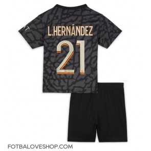 Paris Saint-Germain Lucas Hernandez #21 Dětské Alternativní Dres 2023-24 Krátký Rukáv (+ trenýrky)
