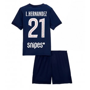 Paris Saint-Germain Lucas Hernandez #21 Dětské Domácí Dres 2025-26 Krátký Rukáv (+ trenýrky)