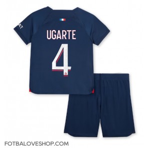 Paris Saint-Germain Manuel Ugarte #4 Dětské Domácí Dres 2023-24 Krátký Rukáv (+ trenýrky)