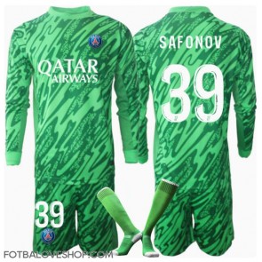 Paris Saint-Germain Matvei Safonov #39 Brankářské Dětské Domácí Dres 2024-25 Dlouhý Rukáv (+ trenýrky)