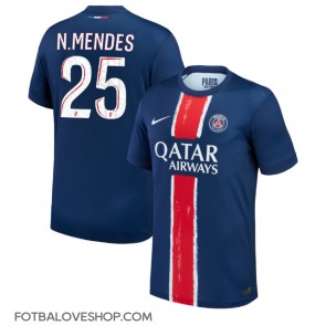 Paris Saint-Germain Nuno Mendes #25 Domácí Dres 2024-25 Krátký Rukáv