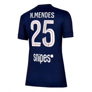 Paris Saint-Germain Nuno Mendes #25 Dámské Domácí Dres 2025-26 Krátký Rukáv