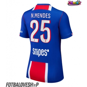 Paris Saint-Germain Nuno Mendes #25 Dámské Domácí Dres 2026-27 Krátký Rukáv