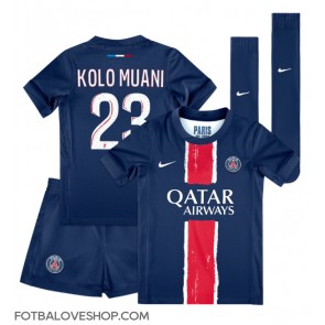 Paris Saint-Germain Randal Kolo Muani #23 Dětské Domácí Dres 2024-25 Krátký Rukáv (+ trenýrky)