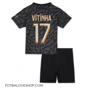 Paris Saint-Germain Vitinha Ferreira #17 Dětské Alternativní Dres 2023-24 Krátký Rukáv (+ trenýrky)