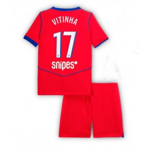 Paris Saint-Germain Vitinha #17 Dětské Alternativní Dres 2025-26 Krátký Rukáv (+ trenýrky)