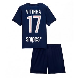 Paris Saint-Germain Vitinha #17 Dětské Domácí Dres 2025-26 Krátký Rukáv (+ trenýrky)