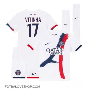 Paris Saint-Germain Vitinha #17 Dětské Venkovní Dres 2024-25 Krátký Rukáv (+ trenýrky)