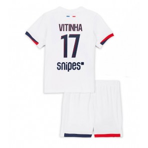 Paris Saint-Germain Vitinha #17 Dětské Venkovní Dres 2025-26 Krátký Rukáv (+ trenýrky)