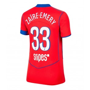 Paris Saint-Germain Warren Zaire-Emery #33 Dámské Alternativní Dres 2025-26 Krátký Rukáv