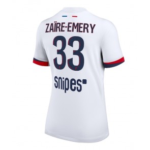 Paris Saint-Germain Warren Zaire-Emery #33 Dámské Venkovní Dres 2025-26 Krátký Rukáv