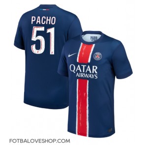 Paris Saint-Germain Willian Pacho #51 Domácí Dres 2024-25 Krátký Rukáv