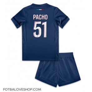 Paris Saint-Germain Willian Pacho #51 Dětské Domácí Dres 2024-25 Krátký Rukáv (+ trenýrky)