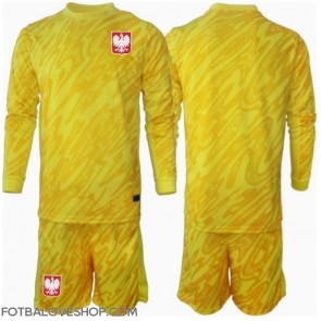 Polsko Brankářské Dětské Domácí Dres ME 2024 Dlouhý Rukáv (+ trenýrky)