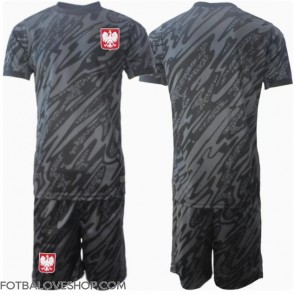 Polsko Brankářské Dětské Venkovní Dres ME 2024 Krátký Rukáv (+ trenýrky)