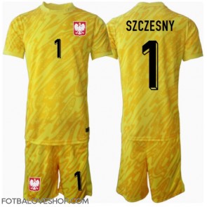 Polsko Wojciech Szczesny #1 Brankářské Dětské Domácí Dres ME 2024 Krátký Rukáv (+ trenýrky)