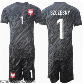 Polsko Wojciech Szczesny #1 Brankářské Dětské Venkovní Dres ME 2024 Krátký Rukáv (+ trenýrky)