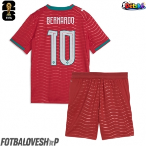 Portugalsko Bernardo Silva #10 Dětské Domácí Dres MS 2026 Krátký Rukáv (+ trenýrky)