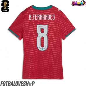 Portugalsko Bruno Fernandes #8 Dámské Domácí Dres MS 2026 Krátký Rukáv