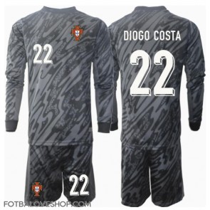 Portugalsko Diogo Costa #22 Brankářské Dětské Venkovní Dres ME 2024 Dlouhý Rukáv (+ trenýrky)