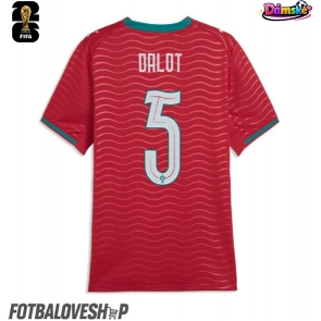 Portugalsko Diogo Dalot #5 Dámské Domácí Dres MS 2026 Krátký Rukáv