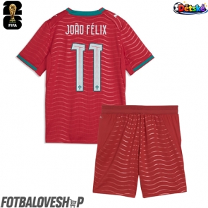 Portugalsko Joao Felix #11 Dětské Domácí Dres MS 2026 Krátký Rukáv (+ trenýrky)