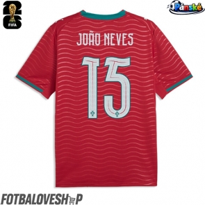 Portugalsko Joao Neves #15 Domácí Dres MS 2026 Krátký Rukáv