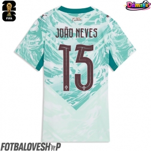 Portugalsko Joao Neves #15 Dámské Venkovní Dres MS 2026 Krátký Rukáv