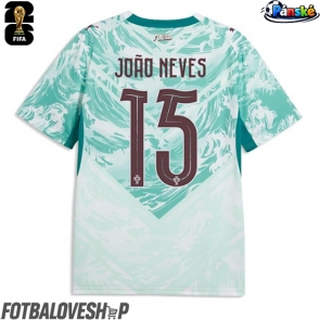 Portugalsko Joao Neves #15 Venkovní Dres MS 2026 Krátký Rukáv