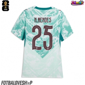 Portugalsko Nuno Mendes #25 Dámské Venkovní Dres MS 2026 Krátký Rukáv