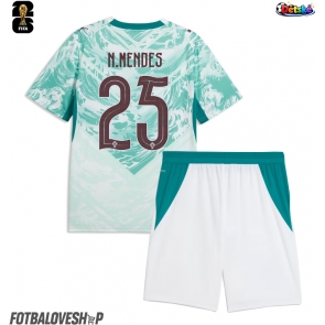 Portugalsko Nuno Mendes #25 Dětské Venkovní Dres MS 2026 Krátký Rukáv (+ trenýrky)