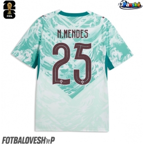 Portugalsko Nuno Mendes #25 Venkovní Dres MS 2026 Krátký Rukáv