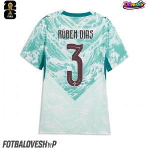 Portugalsko Ruben Dias #3 Dámské Venkovní Dres MS 2026 Krátký Rukáv